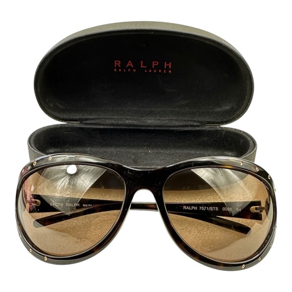 Ralph Lauren 7571/STS Oversized Rhinestone Sunglasses with Case – Early 2010s - Picture 2 of 12